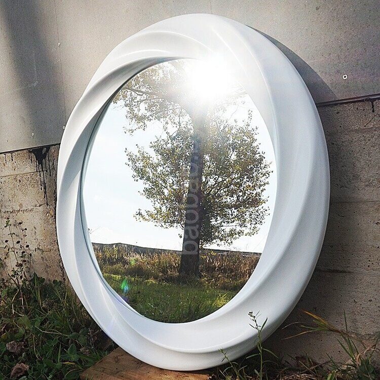 Зеркало Текапо A белый шелк, круглое d=930