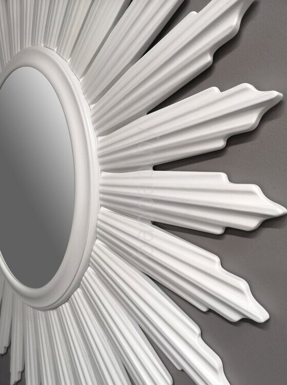Зеркало Сиена белый шелк, круглое d=1200