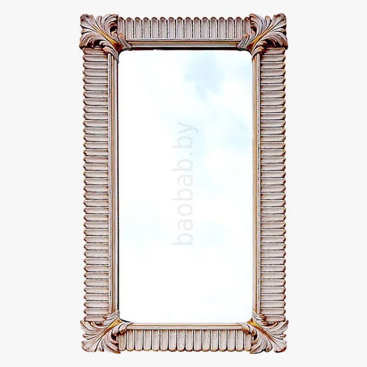 Зеркало Лугано В слоновая кость шелк французское золото