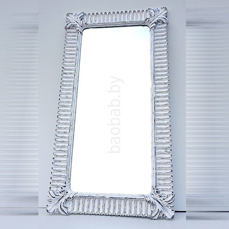 Зеркало Лугано В Шеби белый с черным